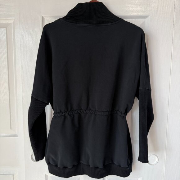 Varley Adelaine Black Pullover Mock Neck Sweatshirt Oversized Small fits Medium - Picture 5 of 7